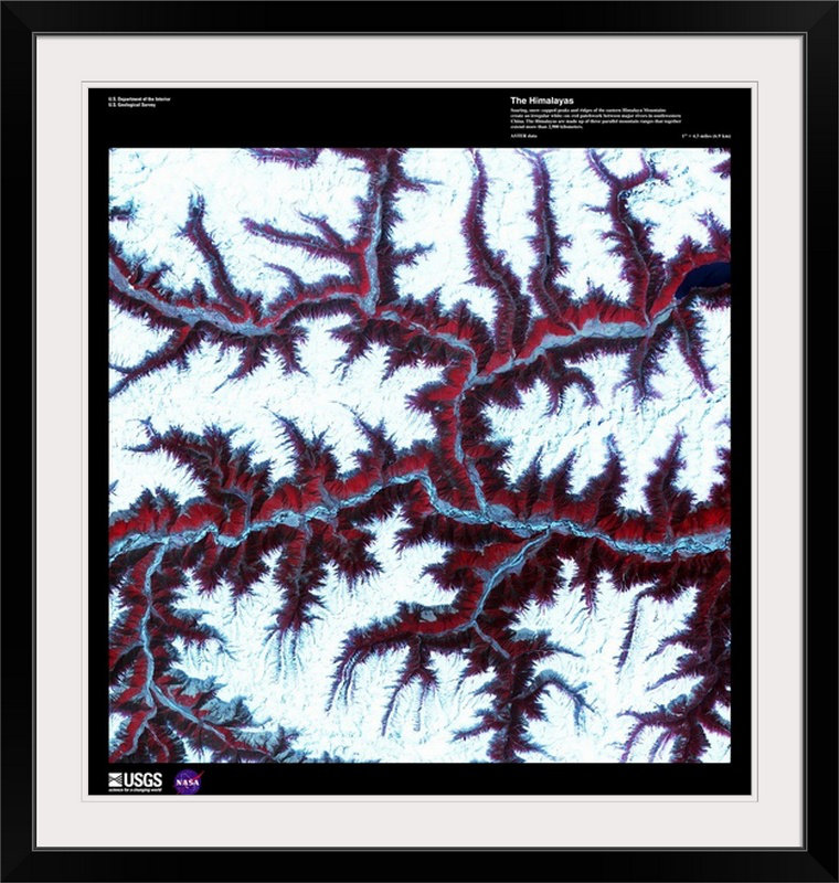 « himalaya-usg earth the art », impression, H 36 po x l 34 po x P 1,5 po, Toile