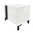 Modern High Gloss 3-Piece Bedroom Set Floating Bed Frame Queen Size Platform Bed With LED Light & 2 Nightstands