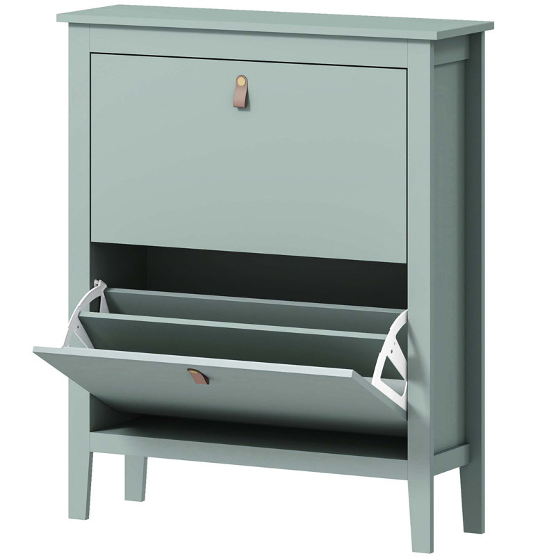 Flip Down Shoe Storage, 95cm H x 80cm W x 24cm D, Green