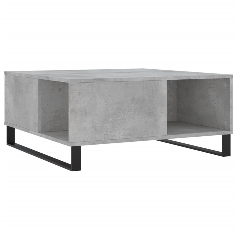 Babli Coffee Table 80x80x36.5 cm Engineered Wood, Concrete Grey