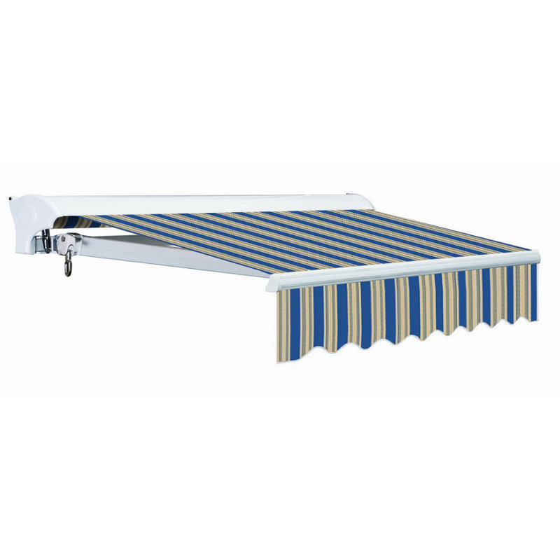 Advaning 16'x10' Motorized Patio Retractable Awning, 10.5" H x 189" W x 118" D, Solid Black