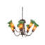 Greenbriar Oak 7 - Light Glass Chandelier