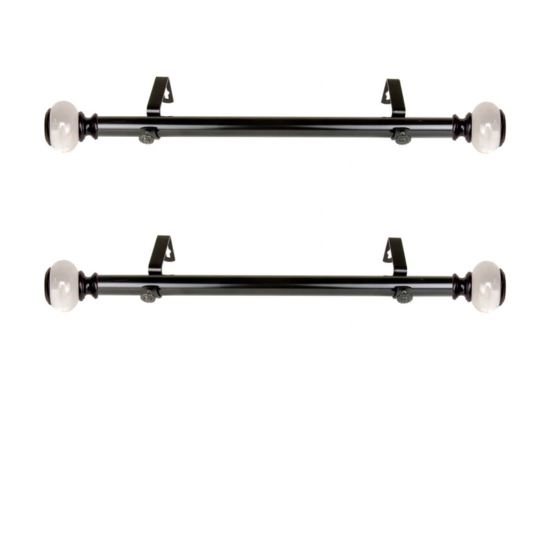 Tringle à rideaux simple Ironwood, Noir