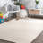 Joey Geometric Handmade Wool/Cotton Cream Area Rug-1082493768