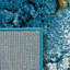Tapis bleu / doré à motif abstrait Jaxen-1747422611