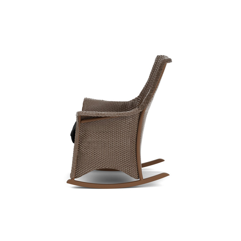 Mandalay Outdoor Rocker Chair, Canvas Black Sunbrella® Canvas, Bark