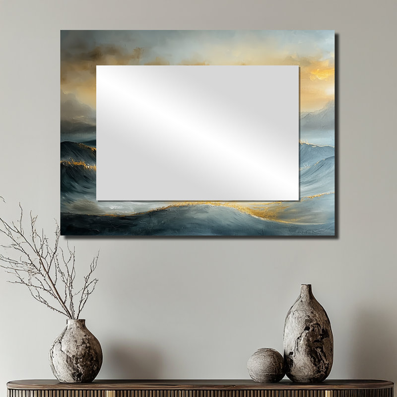 Mélodie silencieuse de Coastal Echo - art mural miroir nautique - imprimé sur métal, 24 po x 32 po