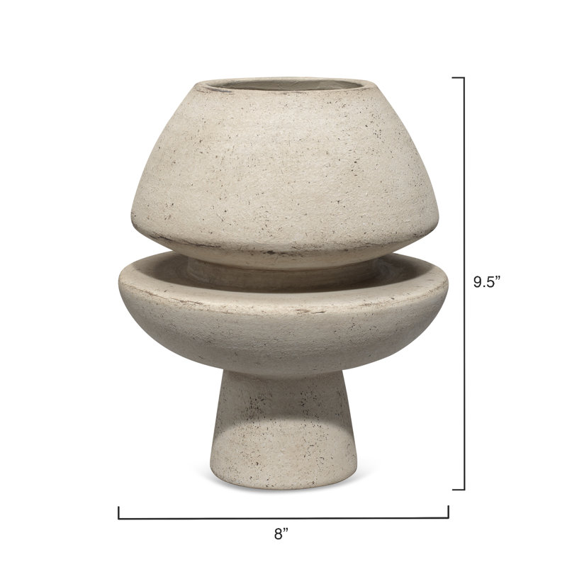 New Collection 1 Handmade Ceramic Table Vase, Off White