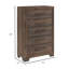 Commode élégante à 5 tiroirs avec rangement spacieux, parfaite pour organiser et rehausser le décor de votre chambre à coucher.