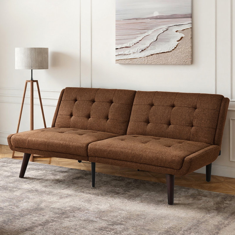 Canapé-lit convertible futon, Brun