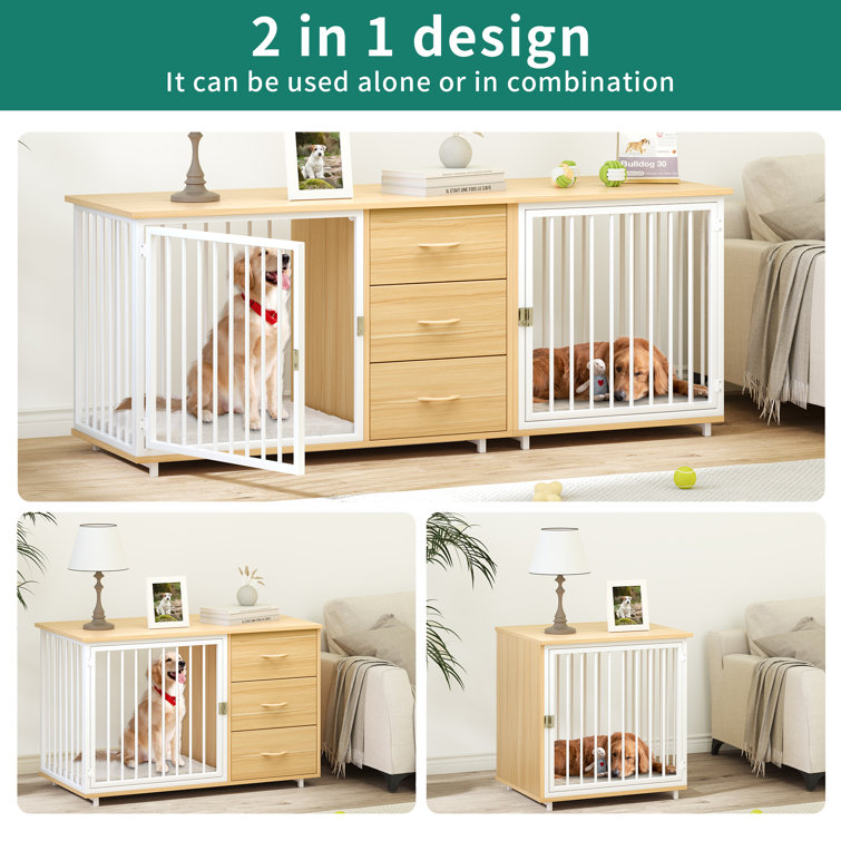 Archie & Oscar FROME 2-in-1 Furniture-Style Dog Crate with Drawers DDDC9D02C63049C7AAA9BEA32F929D0C