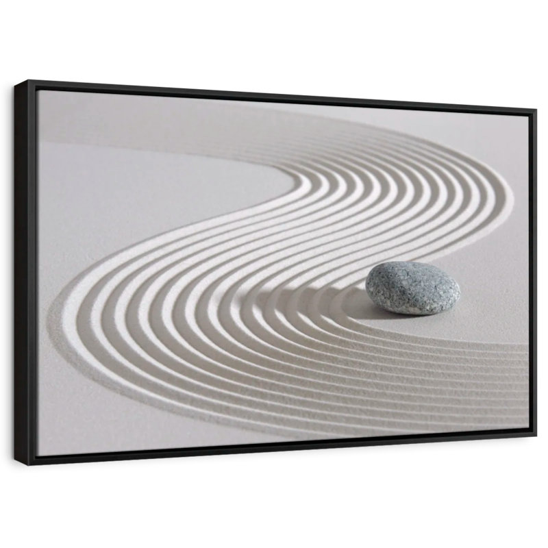 «Zen Stone On Sand», H 25 po x l 37 po