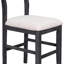 Ensemble de salle à manger à hauteur de comptoir 5 pièces avec table rectangulaire et 4 chaises rembourrées, ensemble de cuisine en bois d'hévéa massif pour petits espaces-323439022