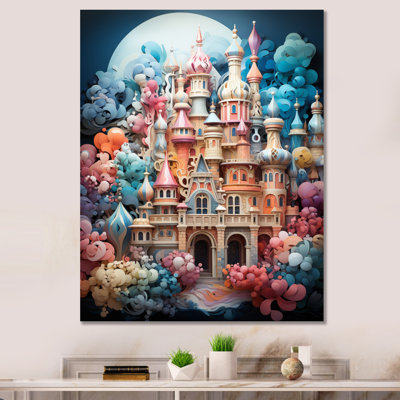 Essonne, châteaux fantaisistes, pastel I sur toile