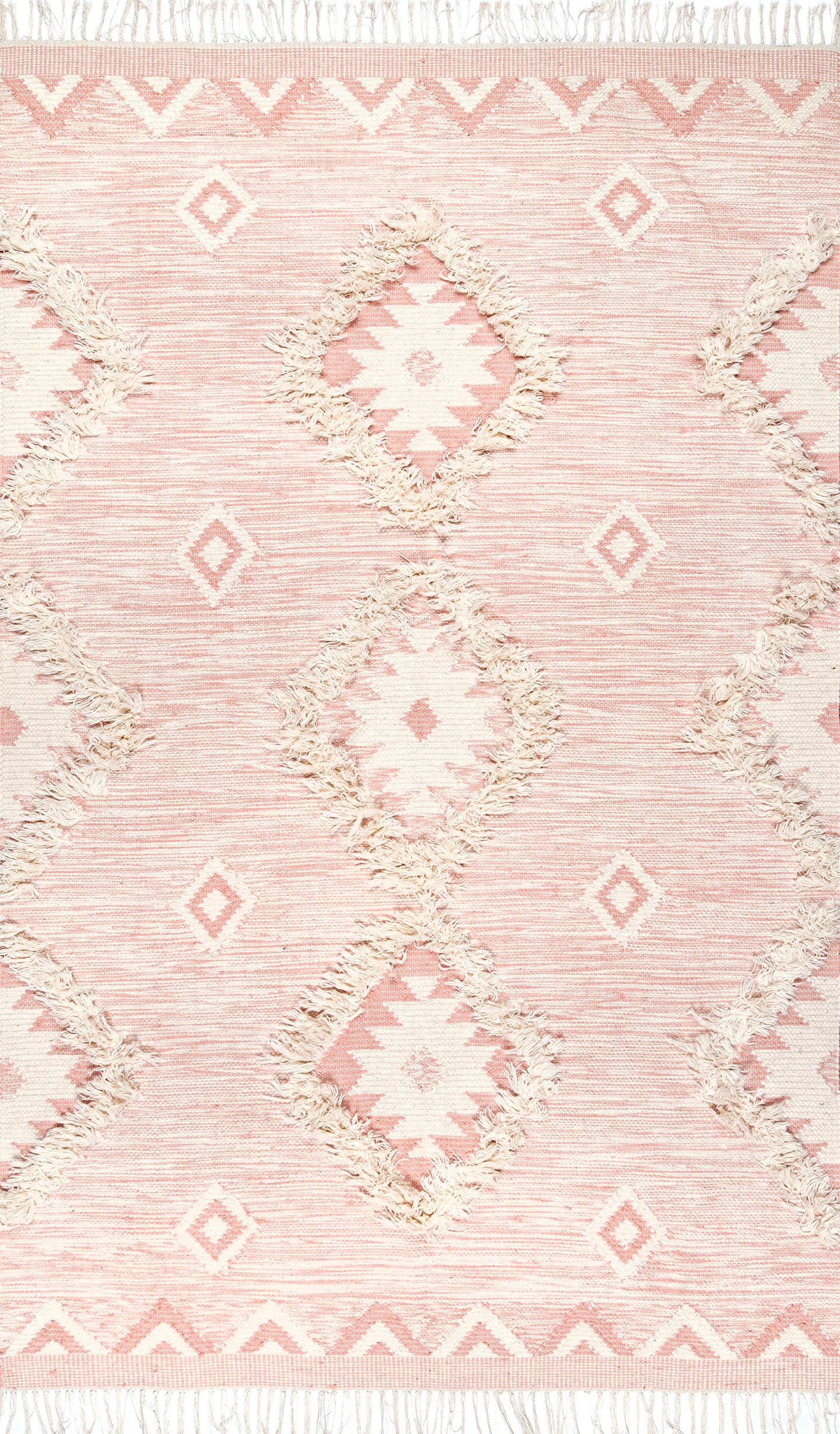 Giunta Southwestern Pink/White Area Rug Langley Street Rug Size: Rectangle 5'2 x 7