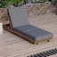 Chaise longue d'extérieur avec dossier réglable à 6 positions, bois d'acacia massif, couleur teck (cadre Lougne uniquement, coussin non inclus)