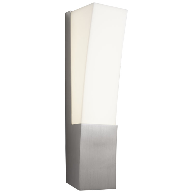 Applique murale à bras en nickel satiné à intensité variable à 1 lumière Gatias