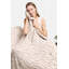 Coussin décoratif luxueux à motif zébré 2 en 1 - Beige