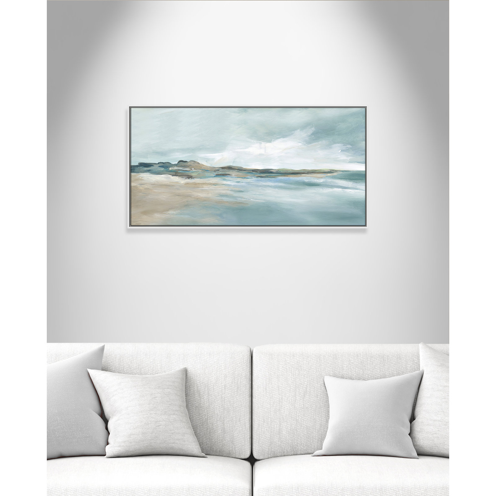 Coralie "Sandpoint" Print by Carol Robinson, 25.5" H x 49.5" W, White