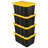 Sterilite 17 Gallon Industrial Stackable Storage Tote Lidded Containers, 6 Pack-131237657-131237659-131237660