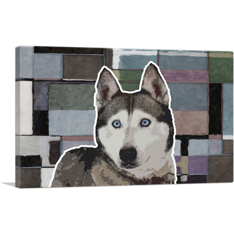 " Siberian Husky Dog Breed ", 26" H x 40" W x 1.5" D