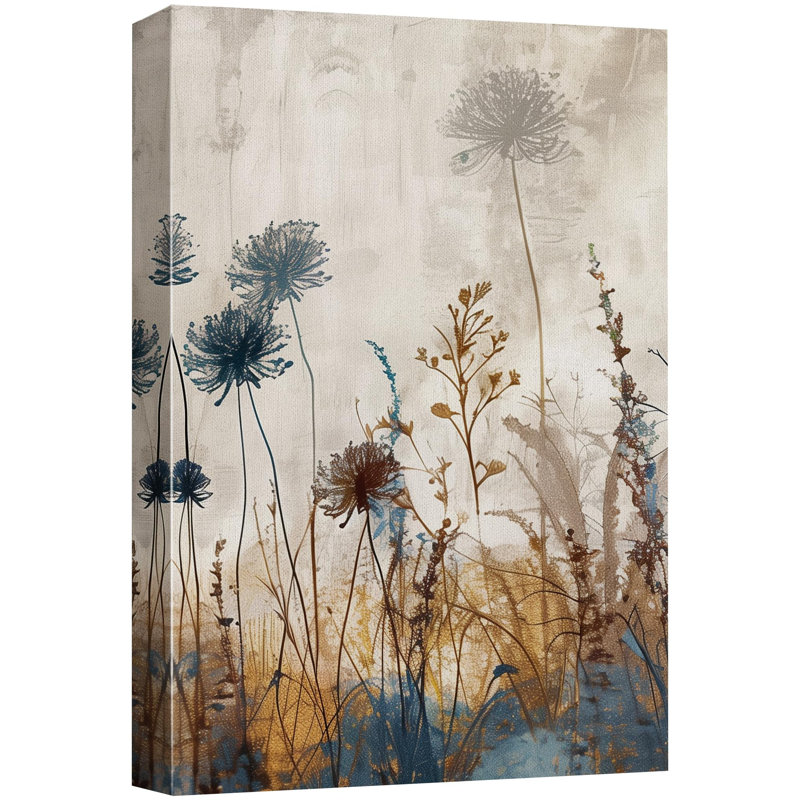Paysage rustique «Mysterious Veiled Squelon Moody Dark Art Modern Art Work Decor», H 18 po x l 12 po, Toile tendue