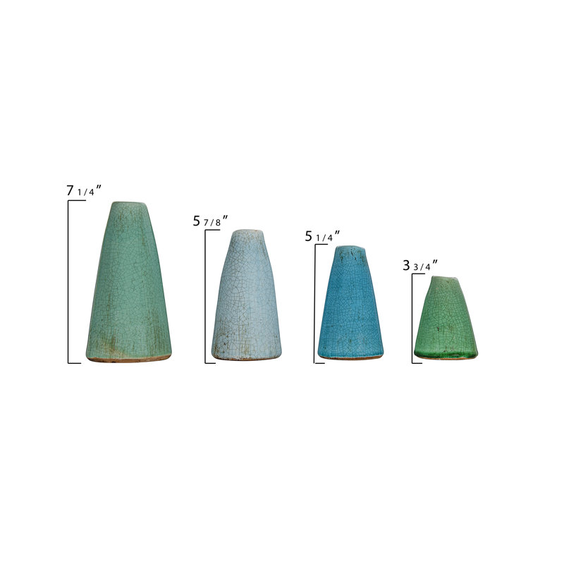 Vase de table en terre cuite Orlando, Bleu