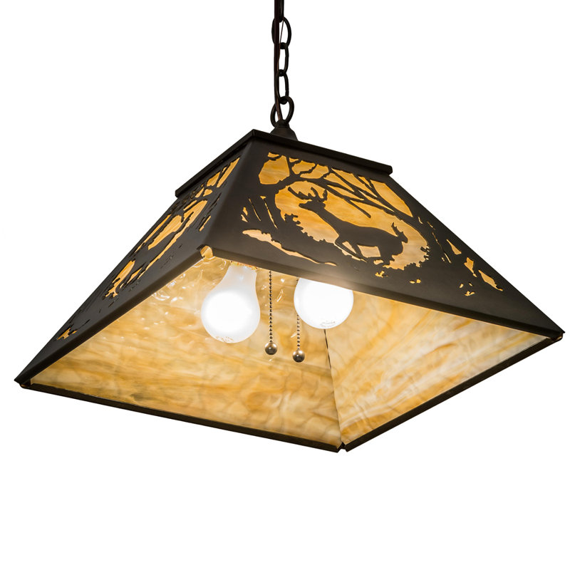 Rustic Lodge 2 - Light Pendant, Amber