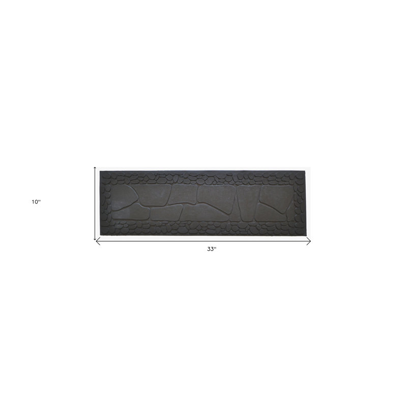 Tapis pour porte d'extérieur en caoutchouc noir 10 po x 33 po