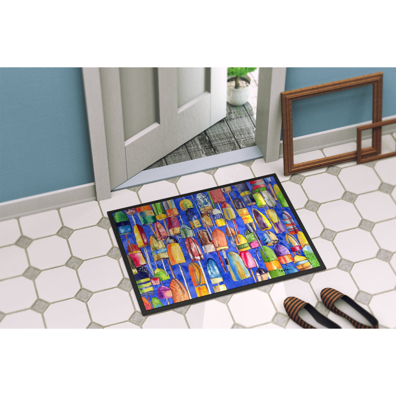 Tapis d'intérieur antidérapant Tatums Lobster Bouys, Rectangle 1 pi 6 po x 2 pi 3 po