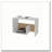 White and Light Oak Side Table in Melamine with Open Storage-1130736224