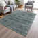 Machine Washable Indoor/Outdoor Xhevrie Teal Rug