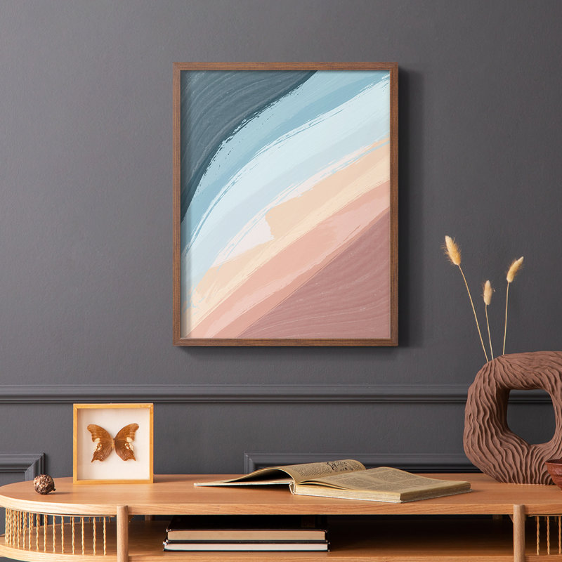 Waters Rolling, reproduction encadrée - bois massif, H 14 po x l 11 po, Brun
