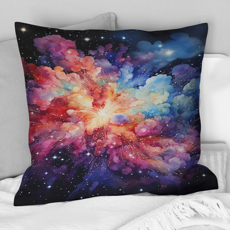 Coussin décoratif galaxie Galaxy Celestial Fireworks I - Galaxies