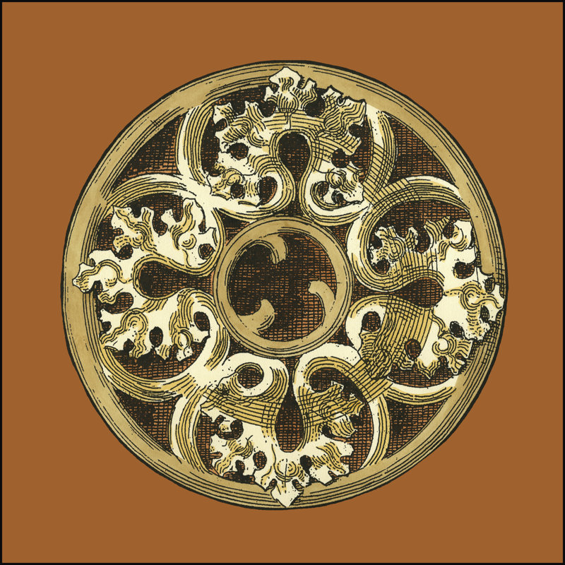 Graphic Medallion II 1 Piece Wrapped Canvas Wall Art, 122cm H x 122cm W