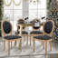 Ensemble de 6 chaises de salle à manger rembourrées en bois massif style français-713618274