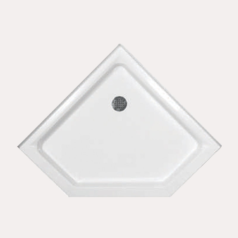 Base de douche à triple seuil néo-angle l 36 po x p 36 po, Blanc