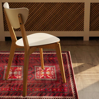 Tapis unique en laine des années 1990 3 pi 5 po x 7 pi 1 po Montego