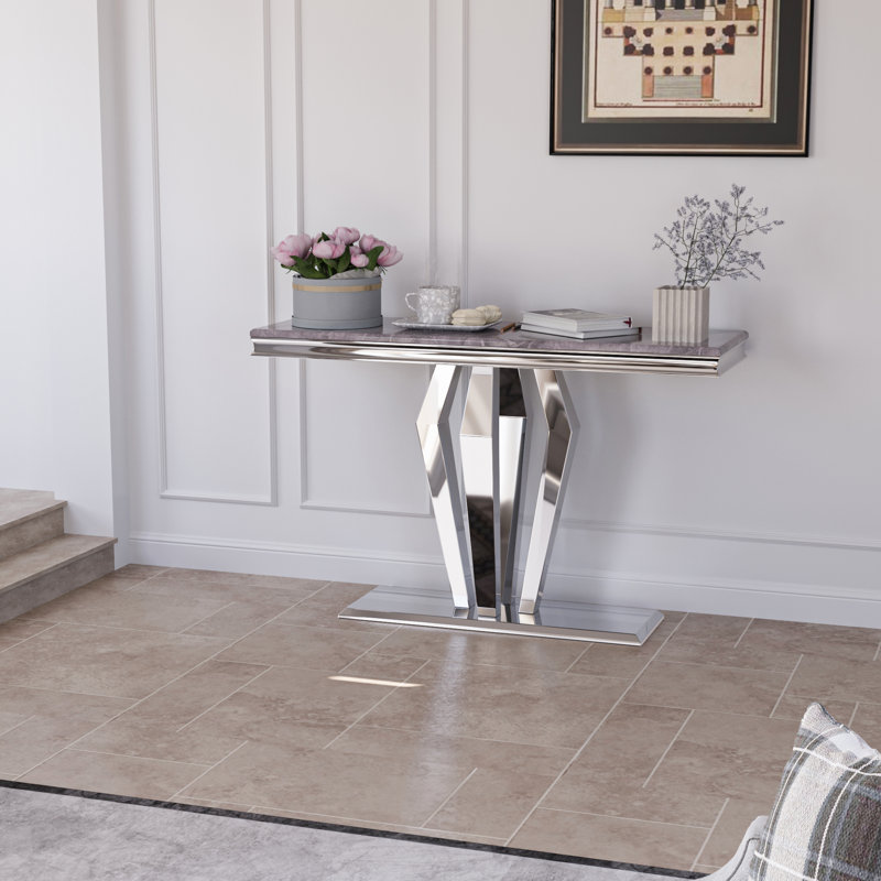 Maxence 50'' Console Table, Gray, Silver