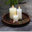 Porte-bougie en bois avec plateau décoratif en bois et plateau de table en bois