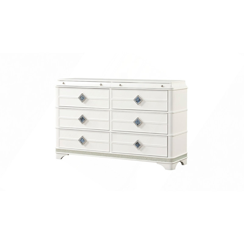 Commode à 6 tiroirs de style moderne en bois Laguna