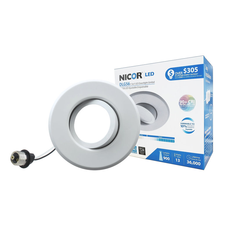 7-Inch White Aluminum LED Recessed Downlight Kit