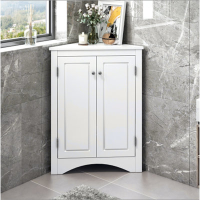Triangle Storage Cabinet, Space-Saving and Stylish for Bathroom and Kitchen Organization