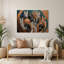 Cats German Rex, art mural en métal brun-1748275100