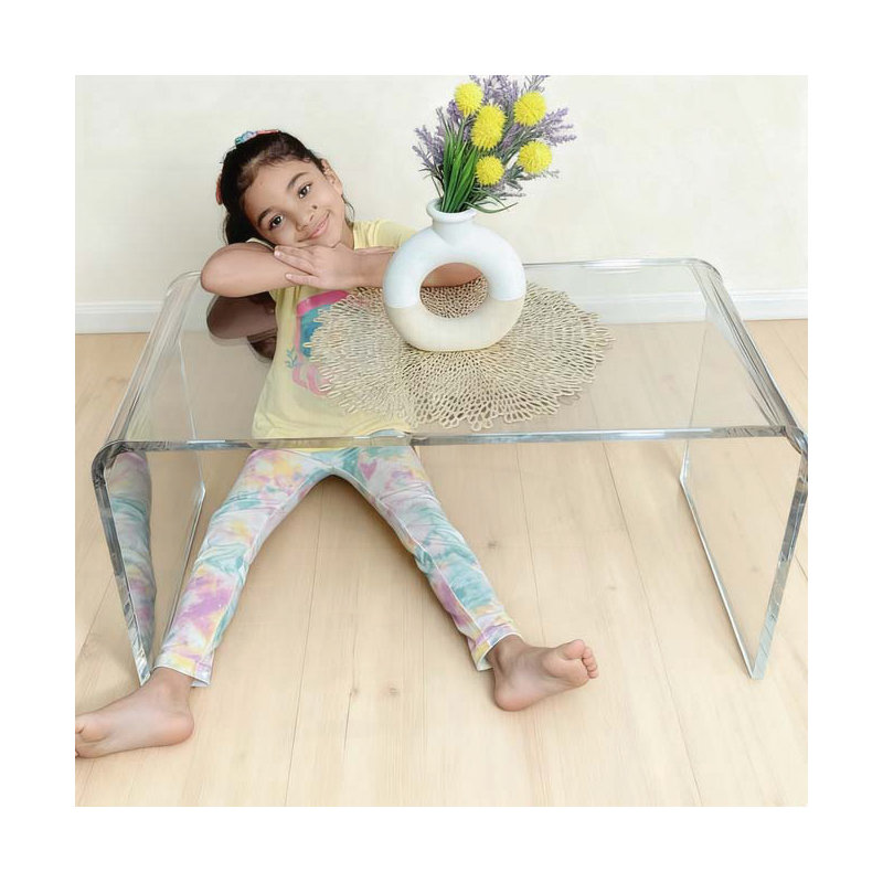 Table basse en acrylique Clear Waterfall
