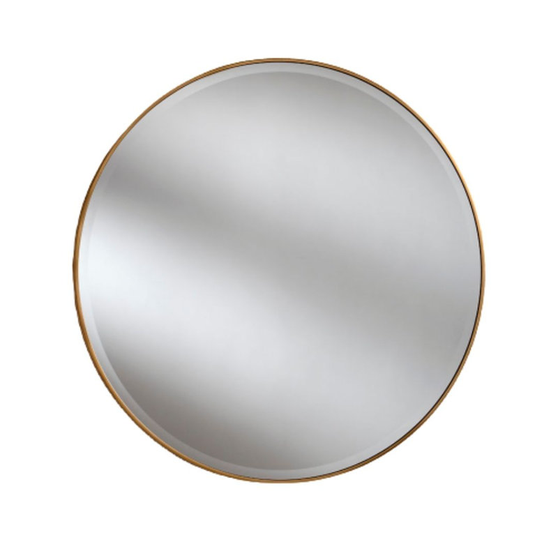 Arjay Wood Wall Mirror, Gold, 100cm H x 100cm W