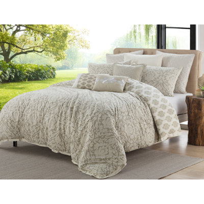 Chandler Cotton Damask Duvet Cover