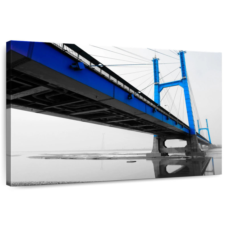 Lilie Suspension Bridge en bleu, H 26 po x l 39 po