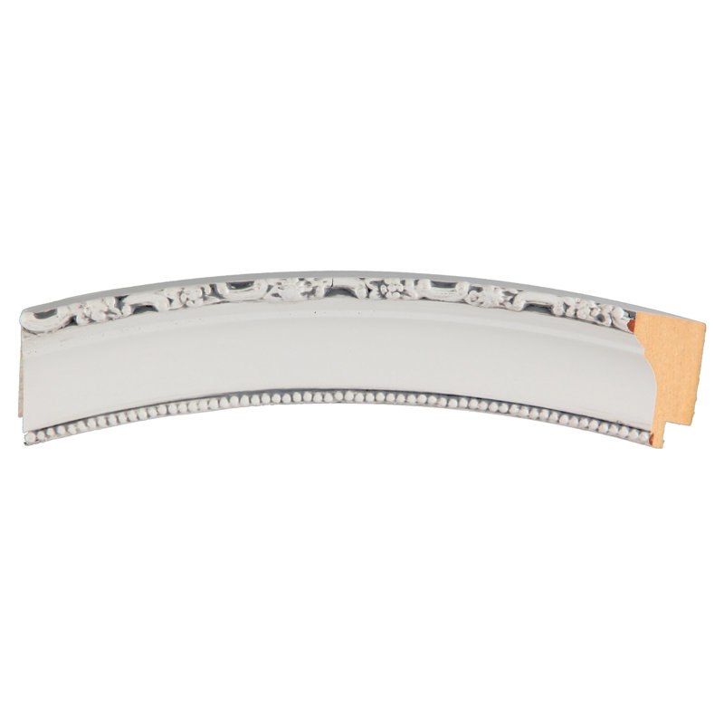 Miroir décoratif biseauté Reposa, H 23 po x l 19 po, Lin blanc