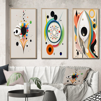 " Rebirth Retro Geometry Of Awakening III " 3 - Pieces